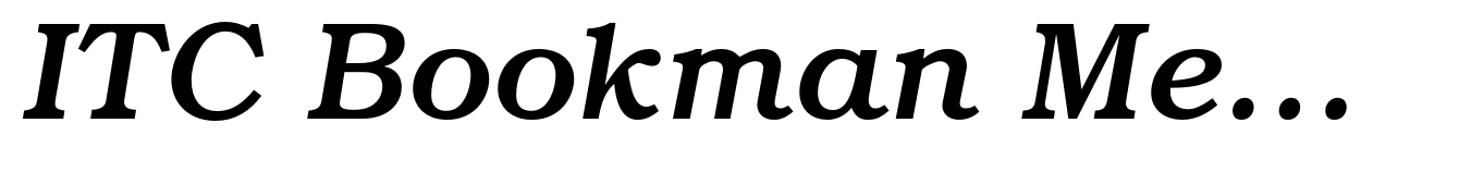 ITC Bookman Medium Italic